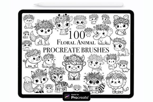 100 Floral Animals Procreate Brushes: A Versatile Tool for Digital Illustration