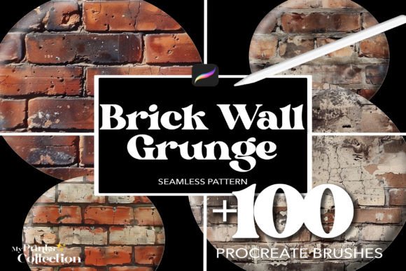 100 Procreate Brick Wall Grunge Brushes: Elevate Your Digital Art with Urban Texture