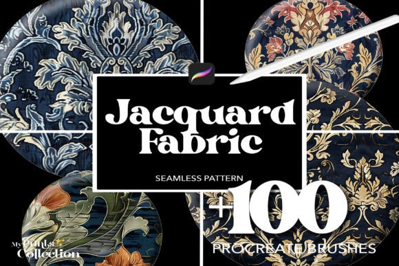 100 Procreate Jacquard Fabric Brushes: Elevating Digital Art with Tactile Realism