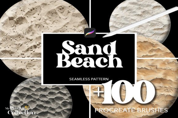 100 Procreate Sand Beach Brushes for Realistic Digital Seascapes