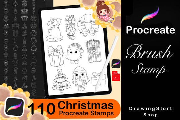 110 Procreate Christmas Brushes Stamp: Creative Tools for Festive Digital Art