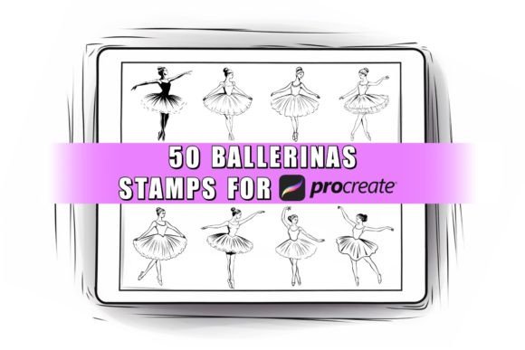 50 Ballerinas Procreate Stamps Brushes: Elevating Digital Artistry for Creative Professionals