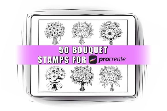 50 Bouquet Procreate Stamps Brushes: A Practical Creative Resource for Designers