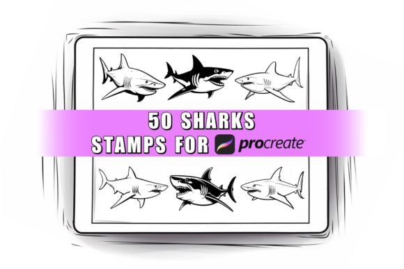 50 Sharks Procreate Stamps Brushes: A Practical Review for Digital Artists