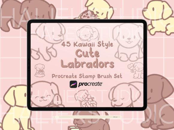 Cute Labradors Procreate Stamp Brushes: A Creative Tool for Digital Artists