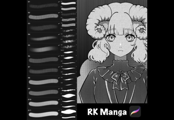 Enhancing Manga Art with the Manga Brushes Pack for Procreate