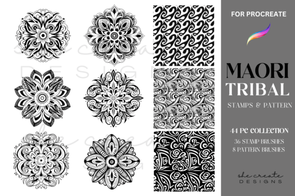 Maori Tribal Procreate Brushes Stamps