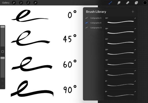 Mastering Calligraphy with Procreate Round Calligraphic Brushes