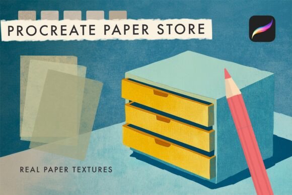 Paper Store Procreate Texture Brushes for Realistic Art