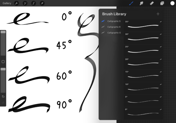 Procreate Sharp Calligraphic Brushes: Precision for Modern Lettering and Typography